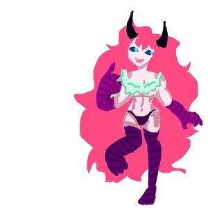 Pink and Purple Demon Costume
